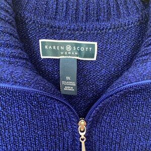 Karen Scott Women's Cobalt Blue Turtleneck Sweater